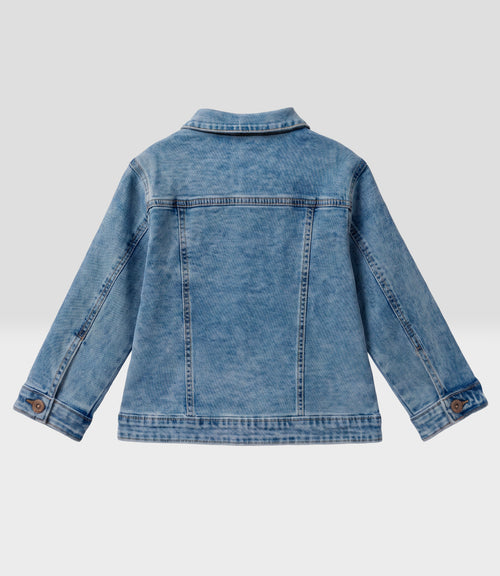 Chaqueta bebé niño denim 3 meses / Celeste