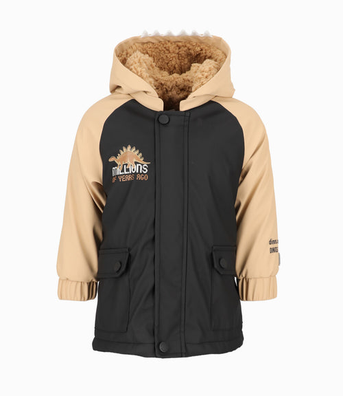 Chaqueta bebé niño de dinosaurio 3 meses / Negro