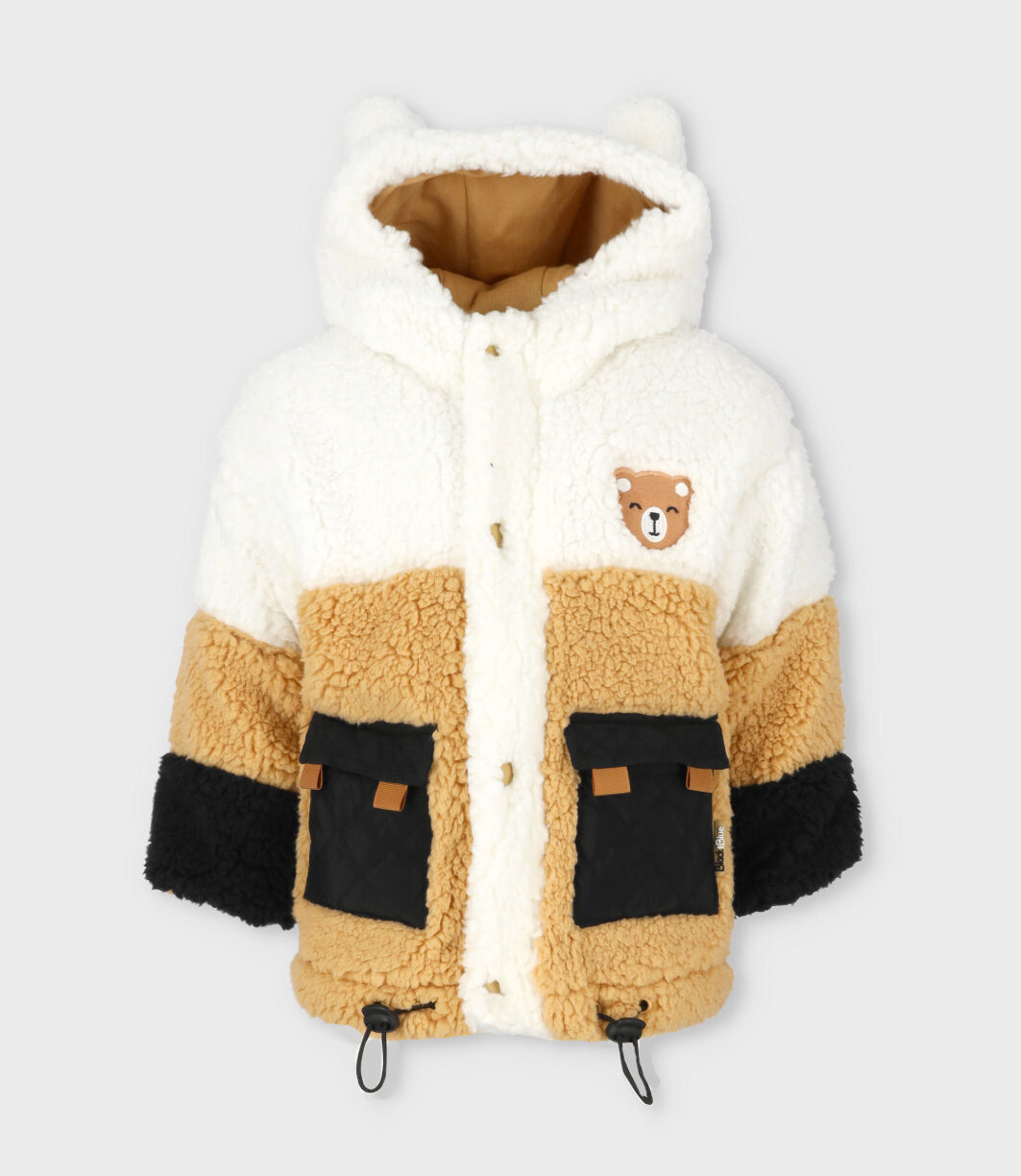 Chaqueta bebé niño sherpa 3 meses / Blanco