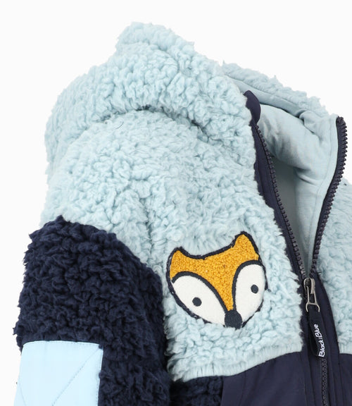 Chaqueta bebé niño sherpa 3 meses / Celeste