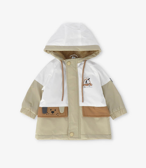 Chaqueta bebé niño resistente al agua 3 meses / Crudo