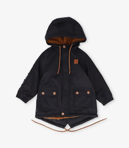 Chaqueta bebé niño resistente al agua 3 meses / Negro