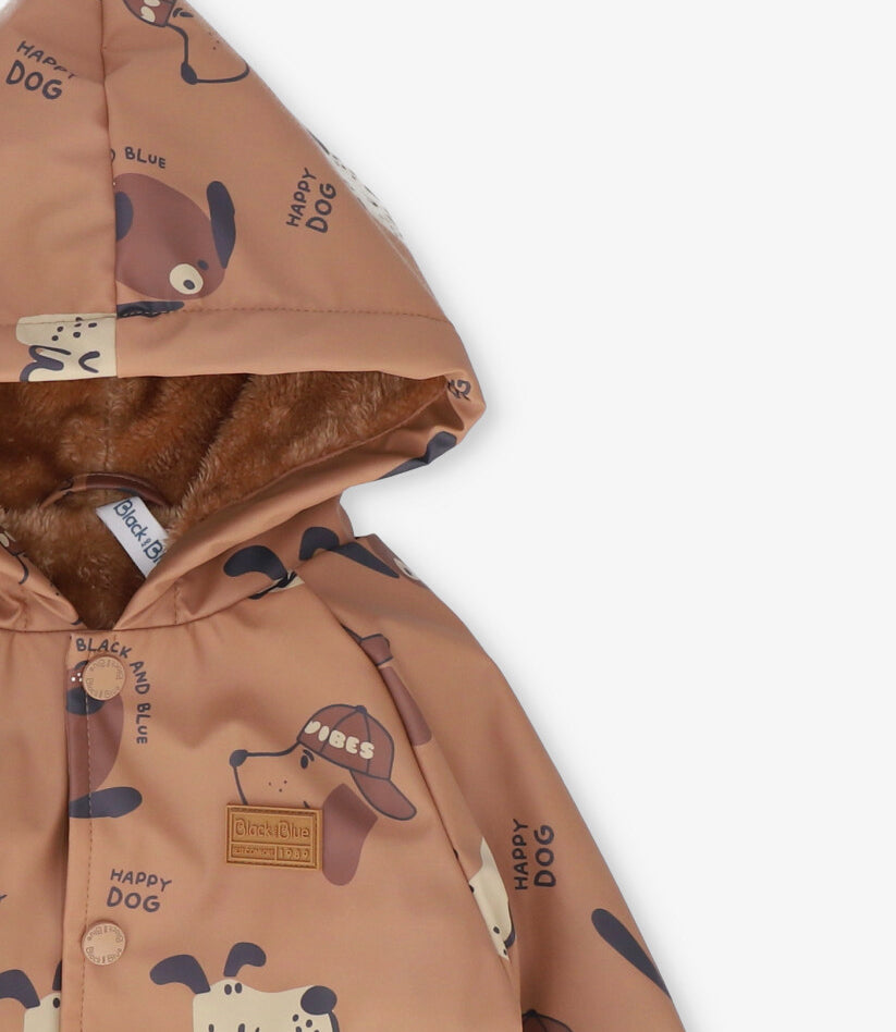 Chaqueta bebé niño resistente al agua 3 meses / Café