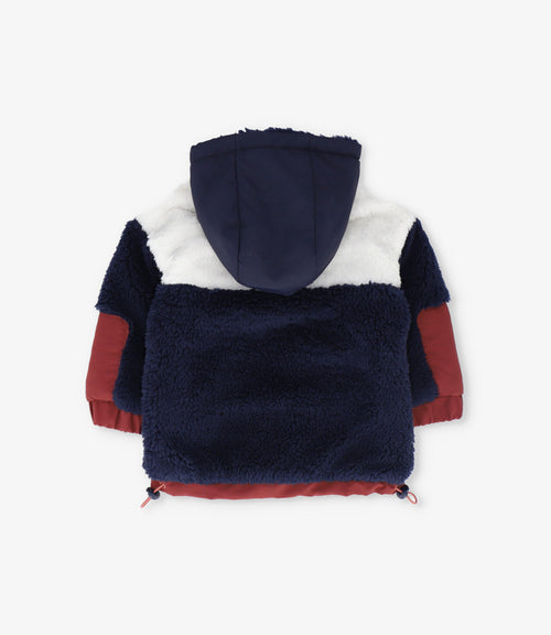 Chaqueta bebé niño sherpa 3 meses / Azul Marino