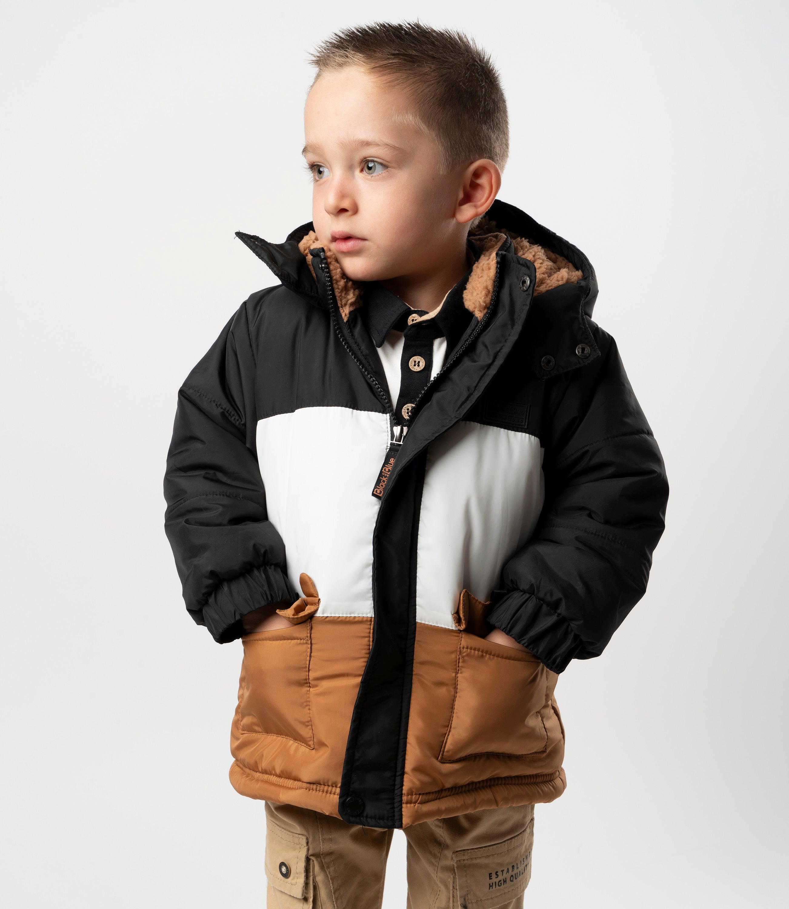 Parka bebé niño acolchada Limonada - Main Image