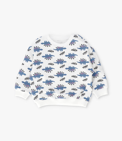 Polerón bebé niño fun dinos 3 meses / Blanco