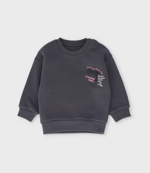 Polerón bebé niño básico 3 meses / Gris