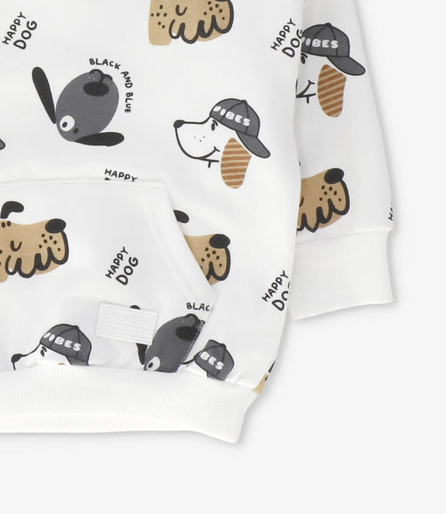 Polerón bebé niño good vibes 3 meses / Crudo