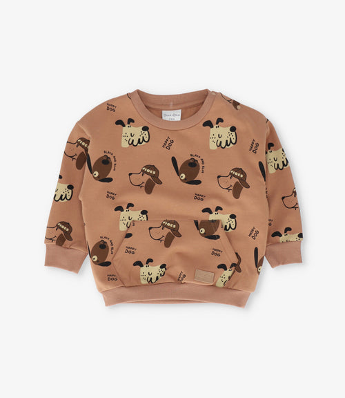 Polerón bebé niño good vibes 3 meses / Café