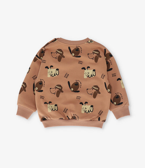 Polerón bebé niño good vibes 3 meses / Café