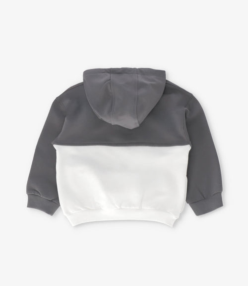 Polerón bebé niño medio cierre 3 meses / Gris