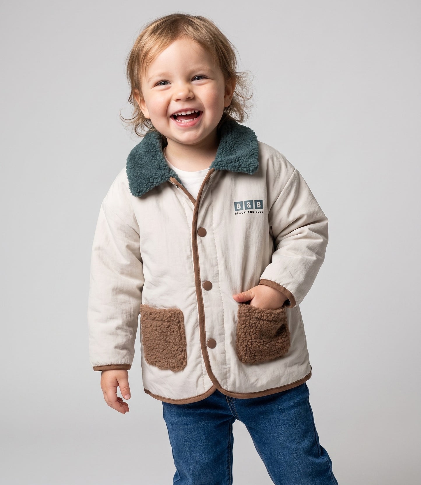 Abrigo bebé niño reversible waterproof