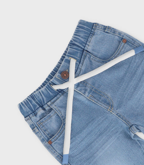 Jeans bebé niño recto 3 meses / Celeste