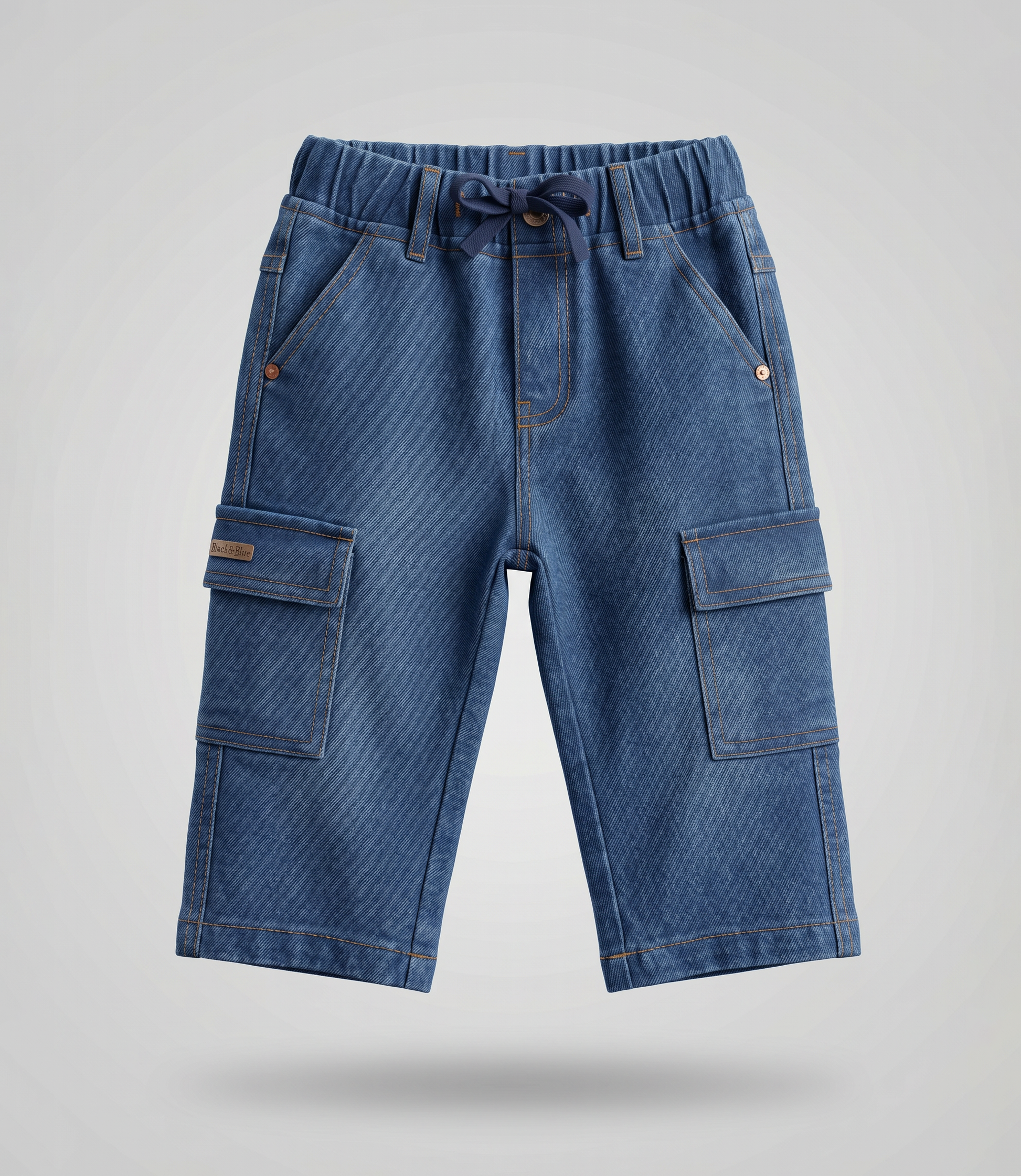 Jeans bebé cargo wide leg 3 meses / Azul Marino