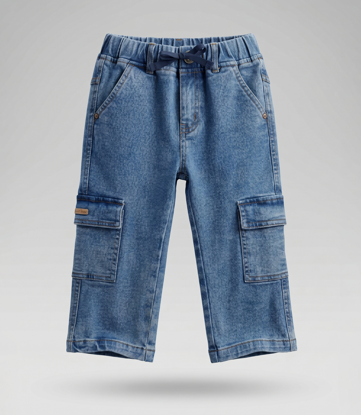 Jeans bebé cargo wide leg 3 meses / Celeste