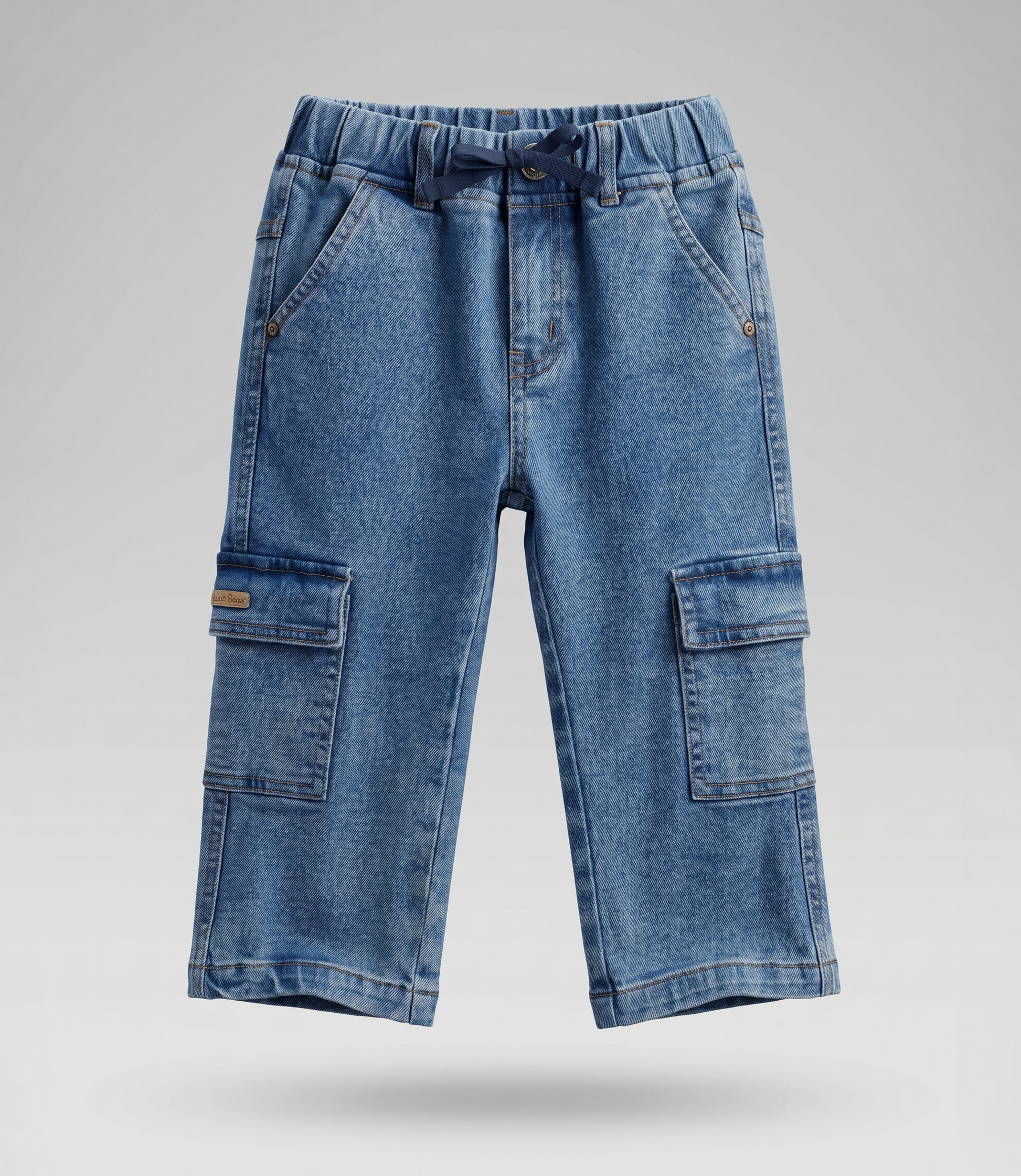 Jeans bebé cargo wide leg 3 meses / Celeste