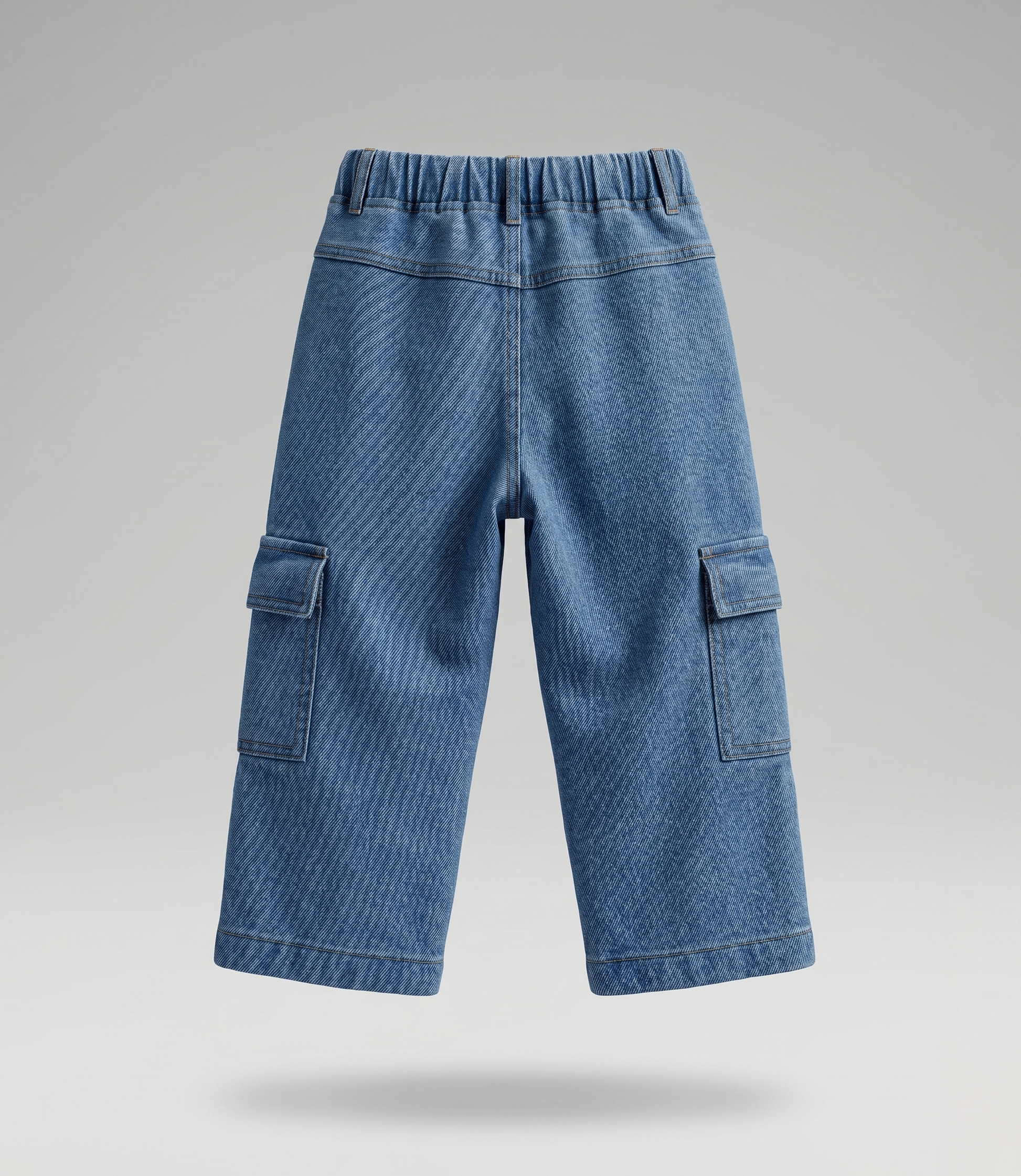 Jeans bebé cargo wide leg 3 meses / Celeste