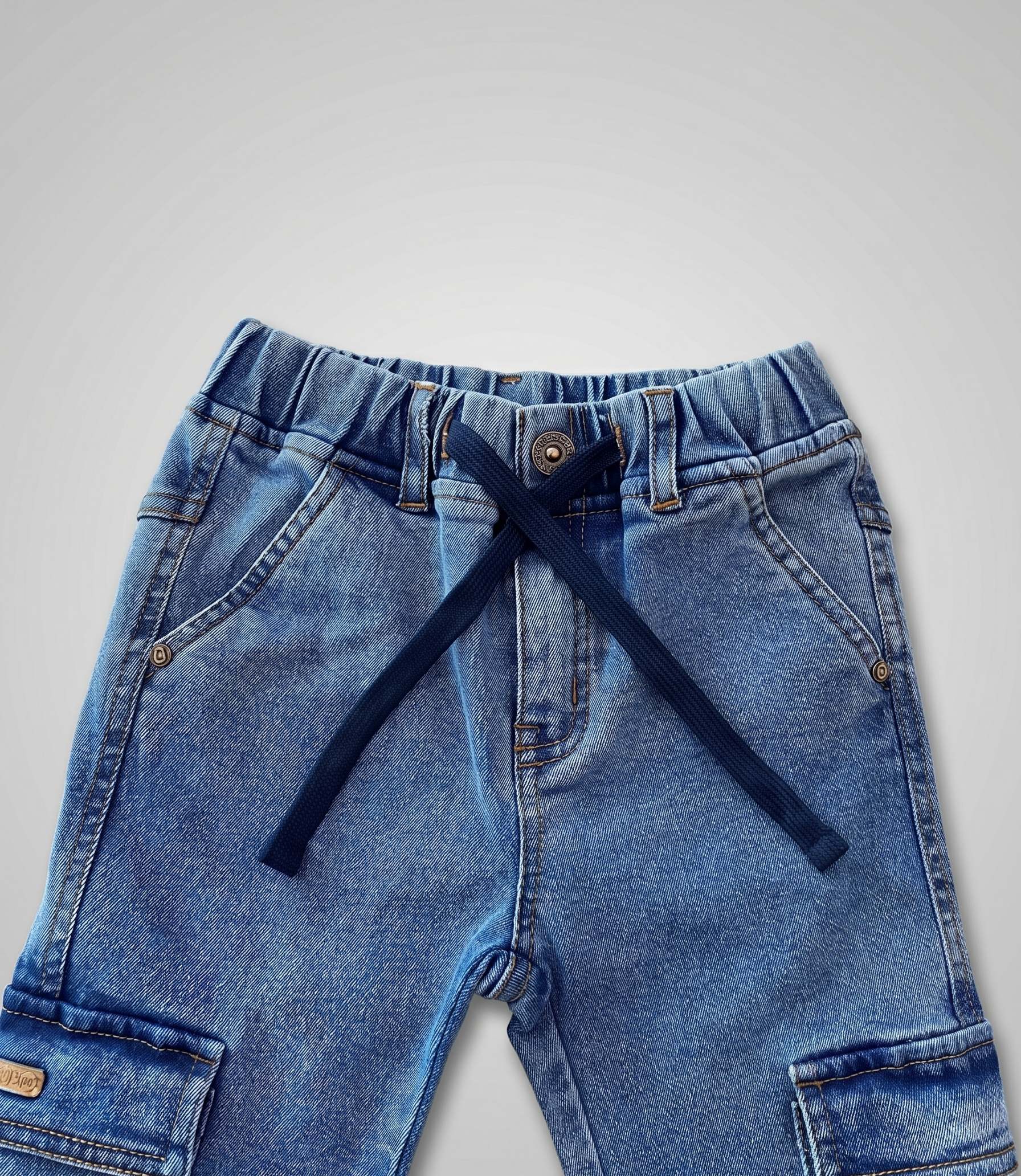 Jeans bebé cargo wide leg 3 meses / Celeste