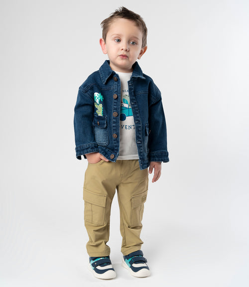 Pantalón bebé niño cargo 3 meses / Beige