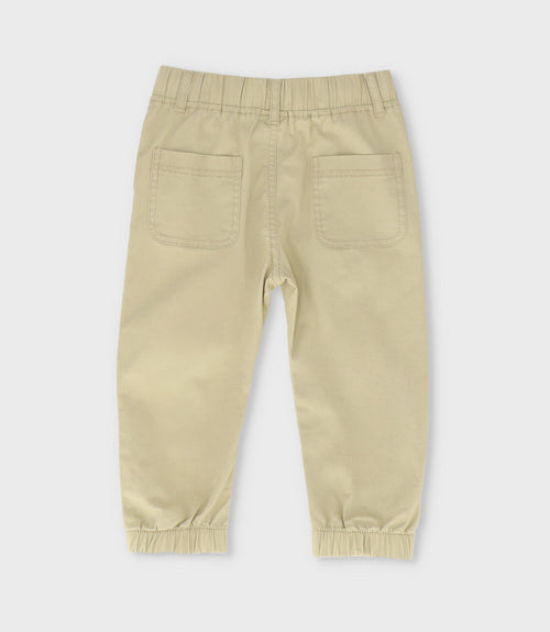 Pantalón bebé niño jogger 3 meses / Beige