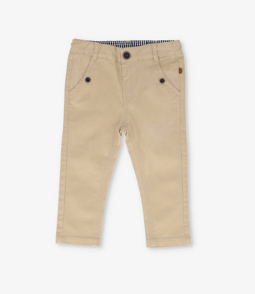 Pantalón bebé niño básico 3 meses / Beige