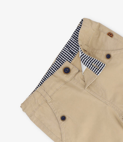 Pantalón bebé niño básico 3 meses / Beige