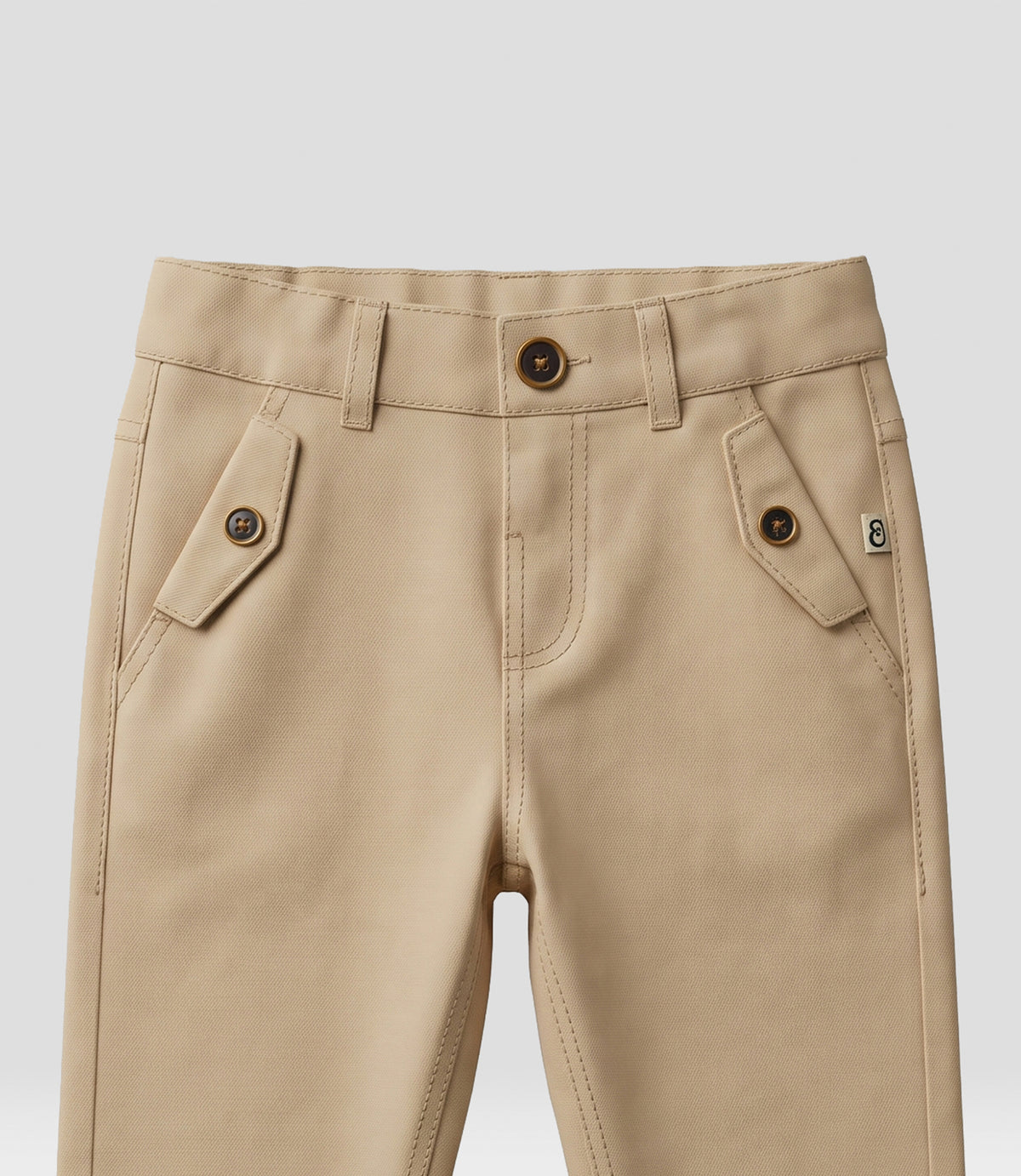 Pantalón pitillo bebé con bolsillos 3 meses / Beige