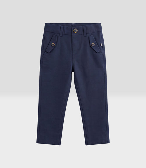 Pantalón pitillo bebé con bolsillos 3 meses / Azul Marino