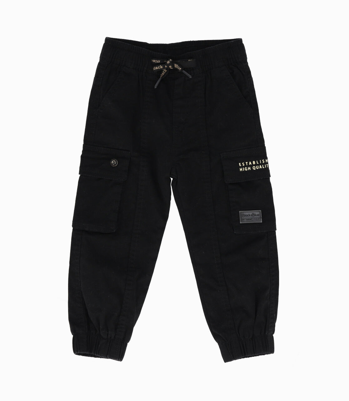 Pantalón bebé niño jogger 3 meses / Negro
