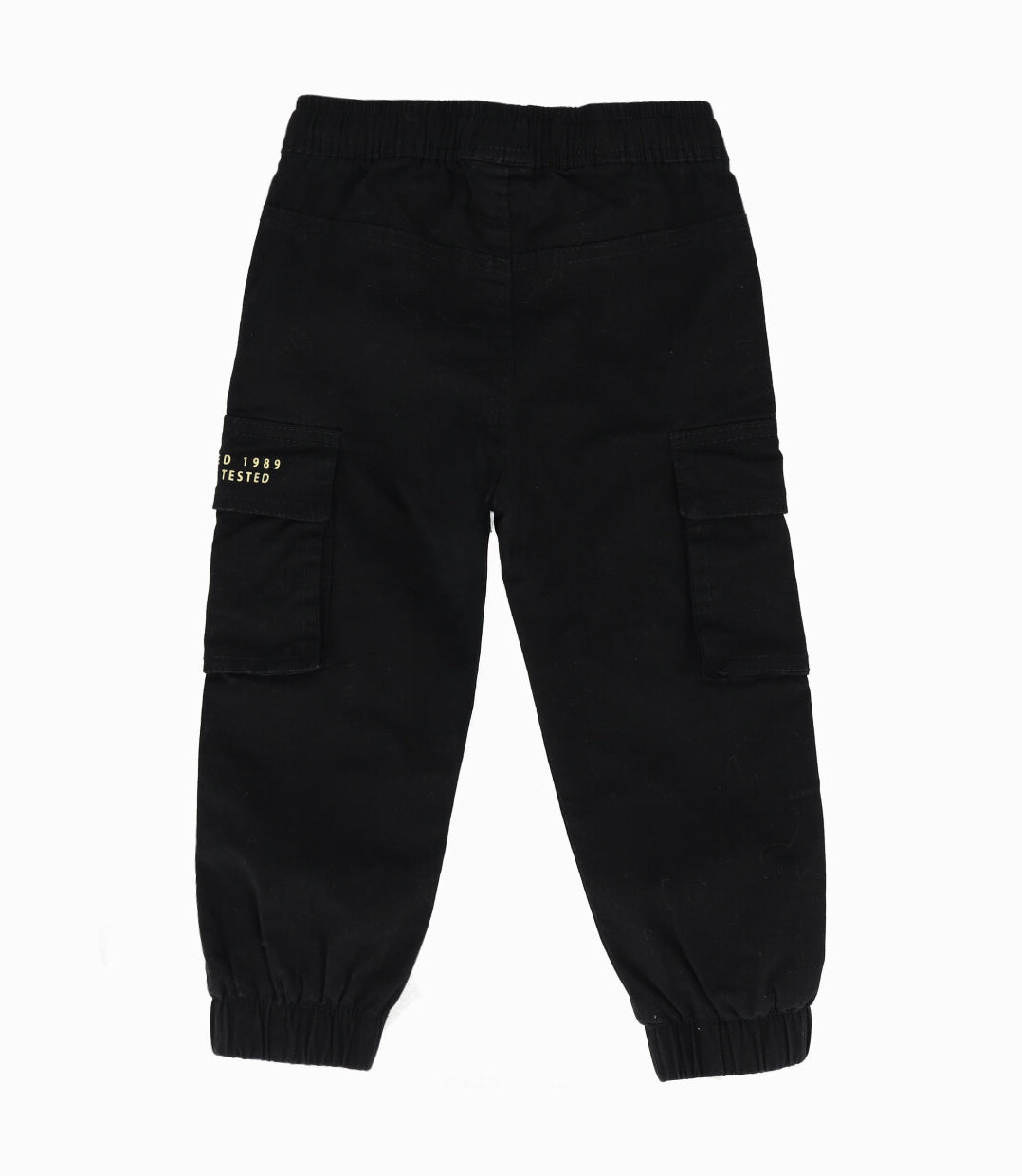 Pantalón bebé niño jogger 3 meses / Negro
