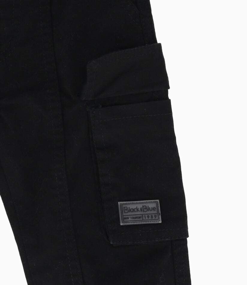 Pantalón bebé niño jogger 3 meses / Negro