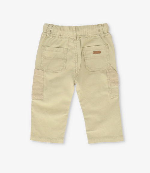 Pantalón bebé niño baggy 3 meses / Beige