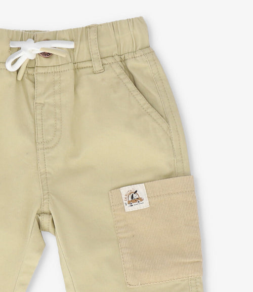 Pantalón bebé niño baggy 3 meses / Beige