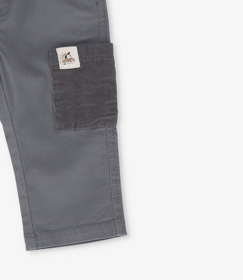 Pantalón bebé niño baggy 3 meses / Gris