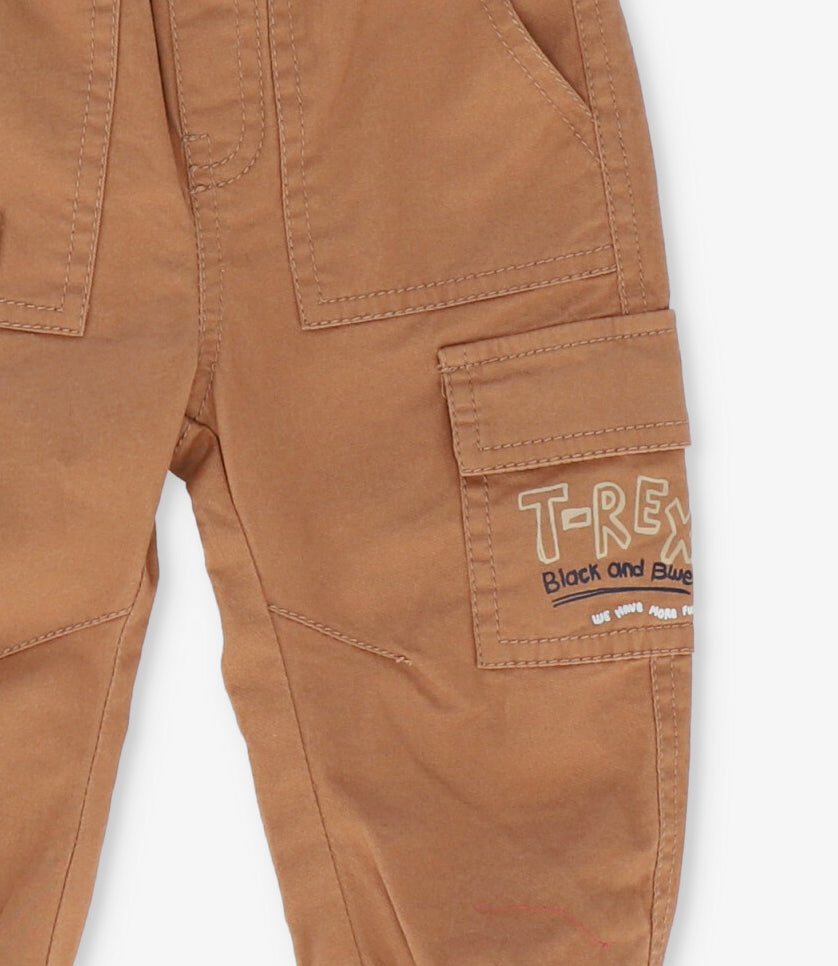 Pantalón bebé niño jogger 3 meses / Café