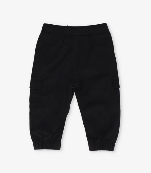 Pantalón bebé niño jogger 3 meses / Negro