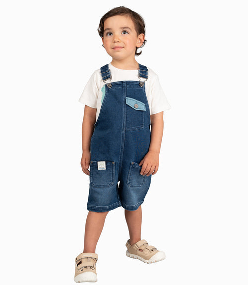 Jardinera Bebé De Denim 3 meses / Celeste