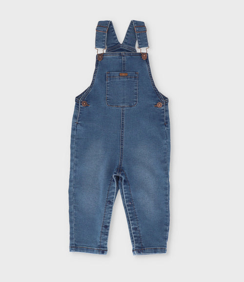 Jardinera bebé niño denim 3 meses / Celeste