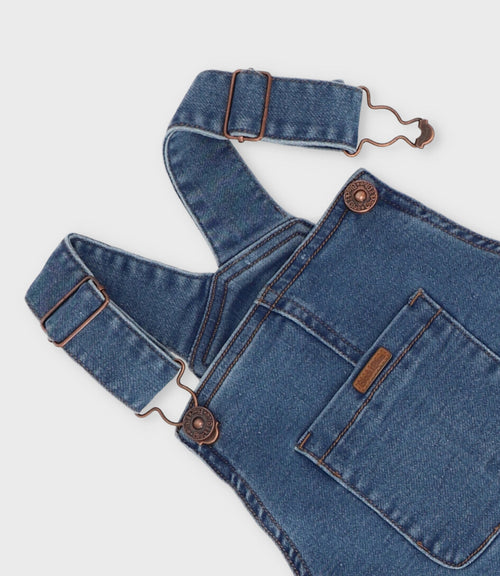 Jardinera bebé niño denim 3 meses / Celeste