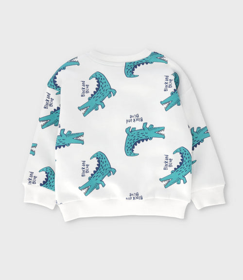 Buzo bebé niño con cocodrilos 3 meses / Blanco