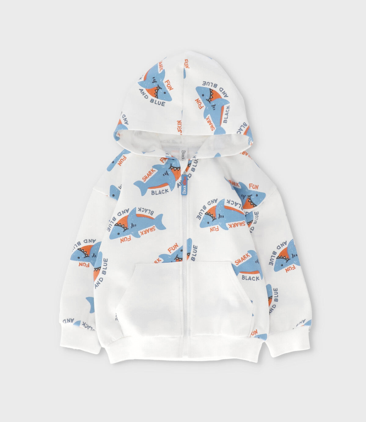 Buzo bebé niño con tiburones 3 meses / Blanco
