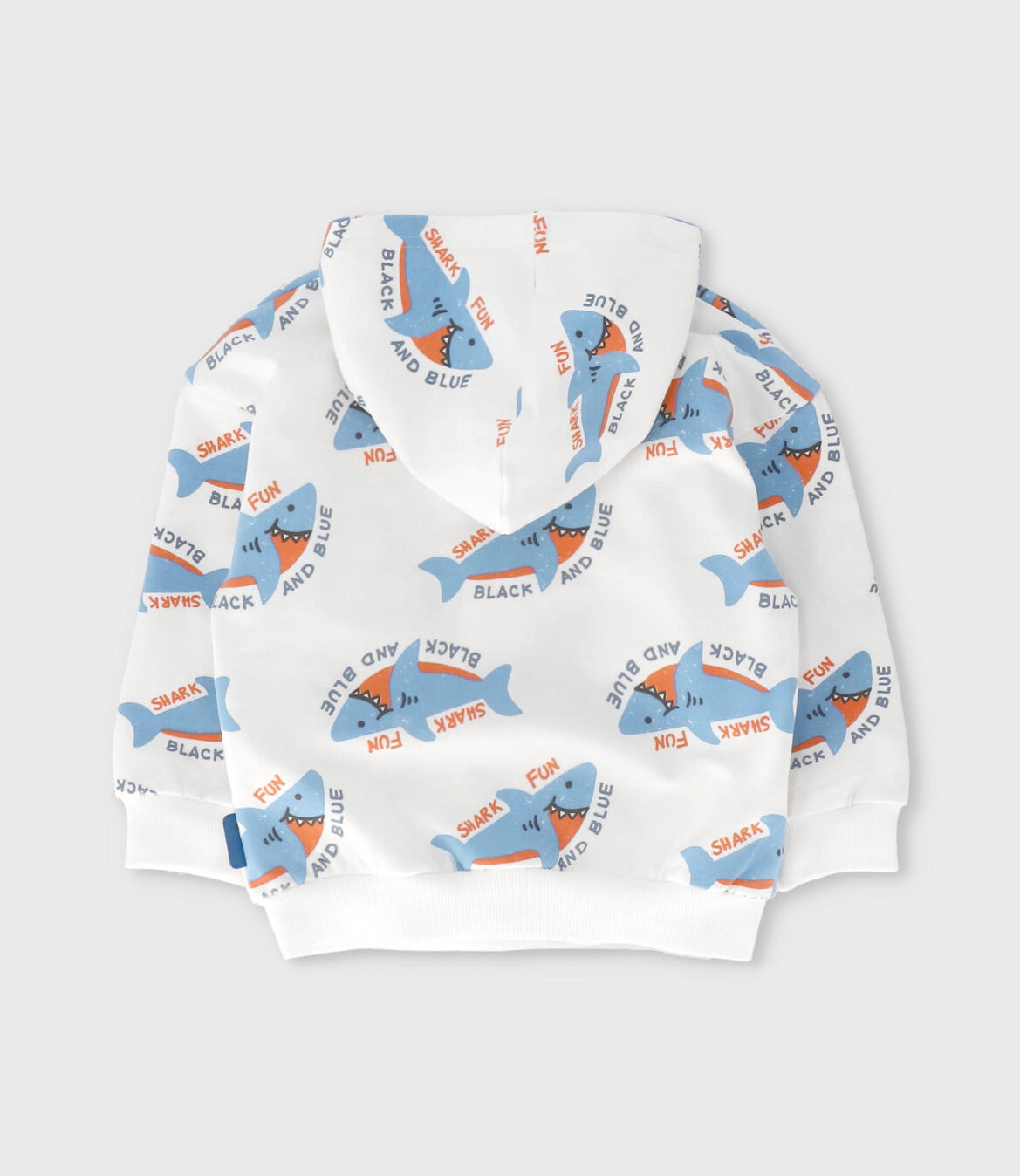 Buzo bebé niño con tiburones 3 meses / Blanco