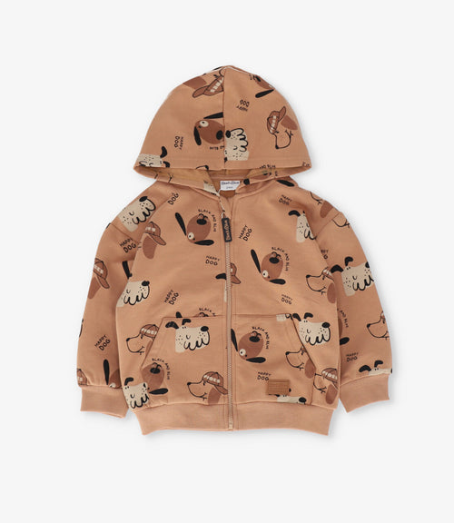 Buzo bebé niño happy dog 3 meses / Café