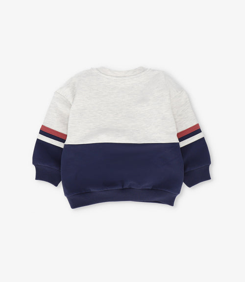 Buzo bebé niño bicolor 3 meses / Crudo