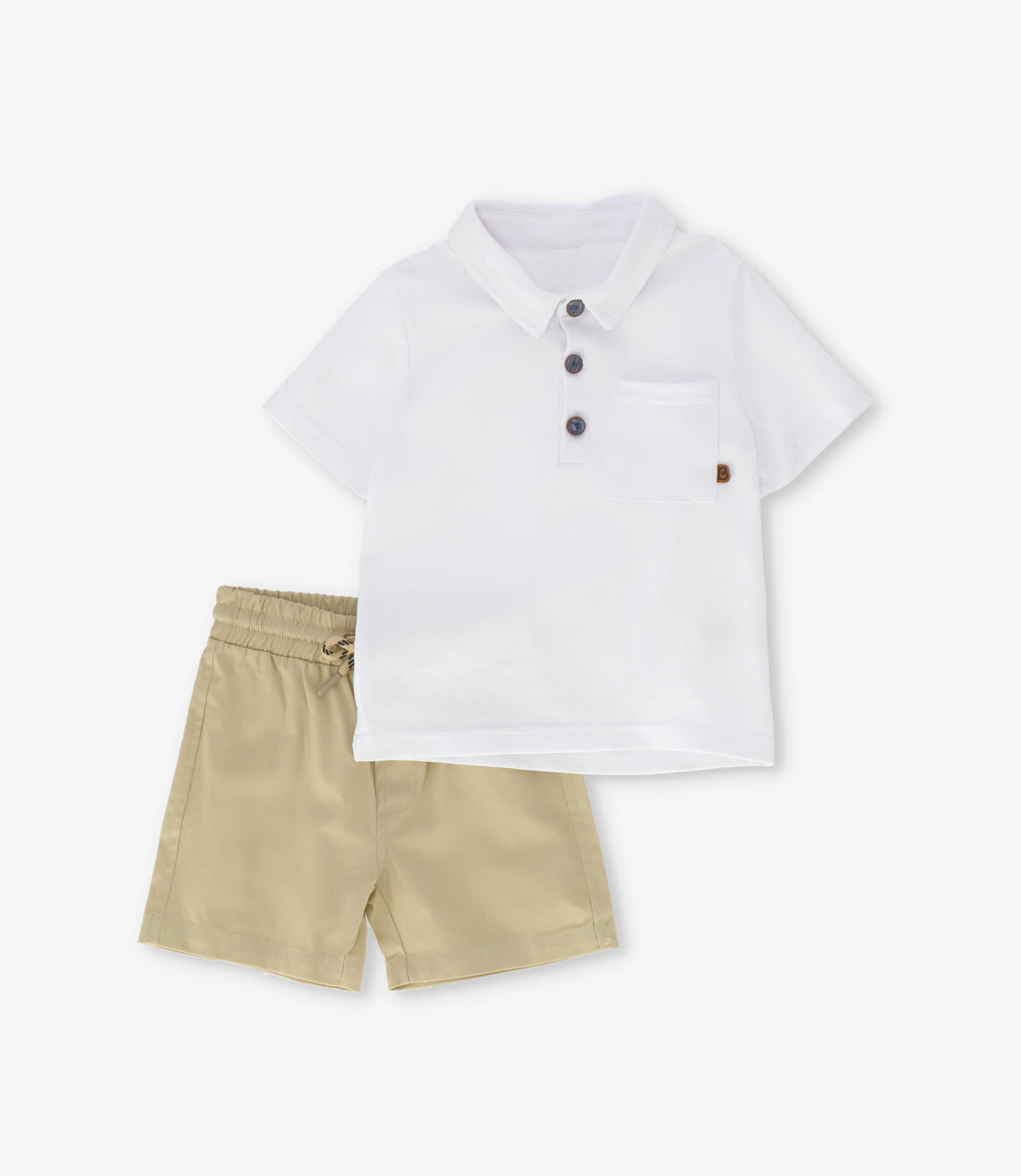 Conjunto bebé niño de piqué 3 meses / Blanco