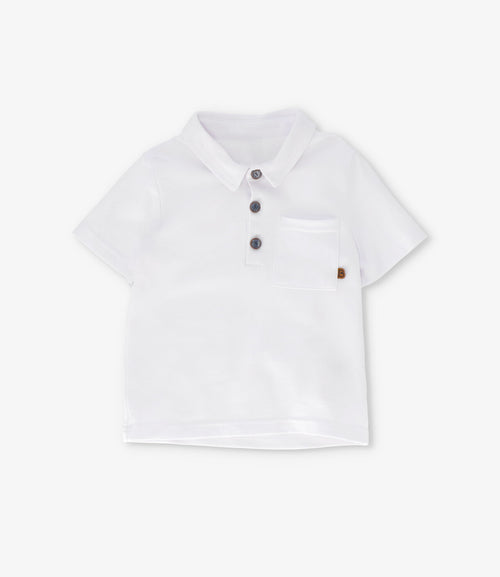 Conjunto bebé niño de piqué 3 meses / Blanco