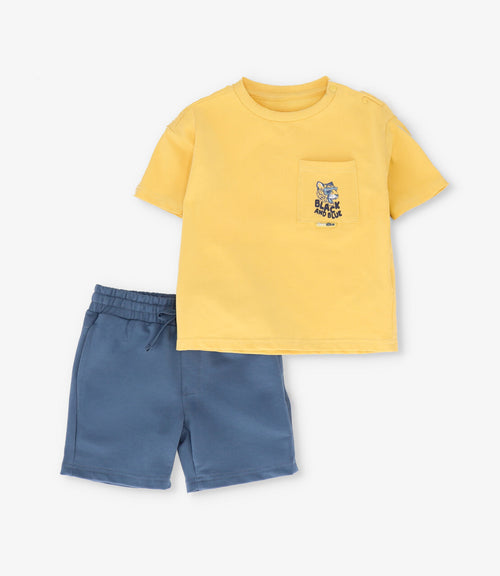 Conjunto bebé niño básico 3 meses / Mostaza