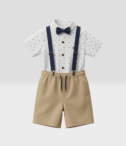 Conjunto bebé suspensor y humita 3 meses / Beige