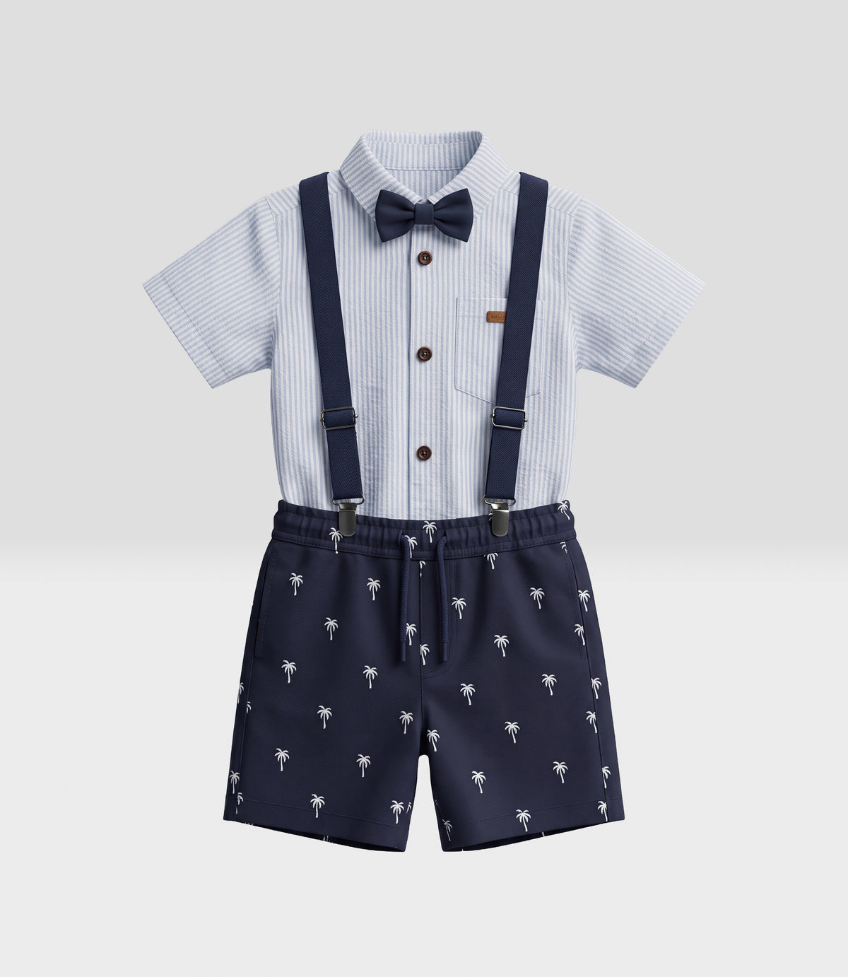 Conjunto bebé suspensor y humita 3 meses / Azul Marino