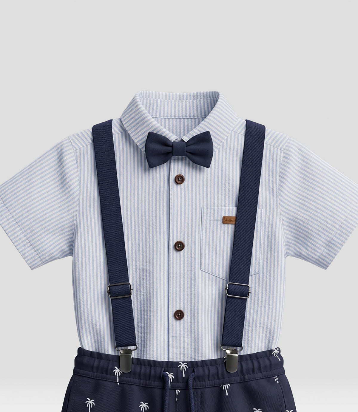 Conjunto bebé suspensor y humita 3 meses / Azul Marino
